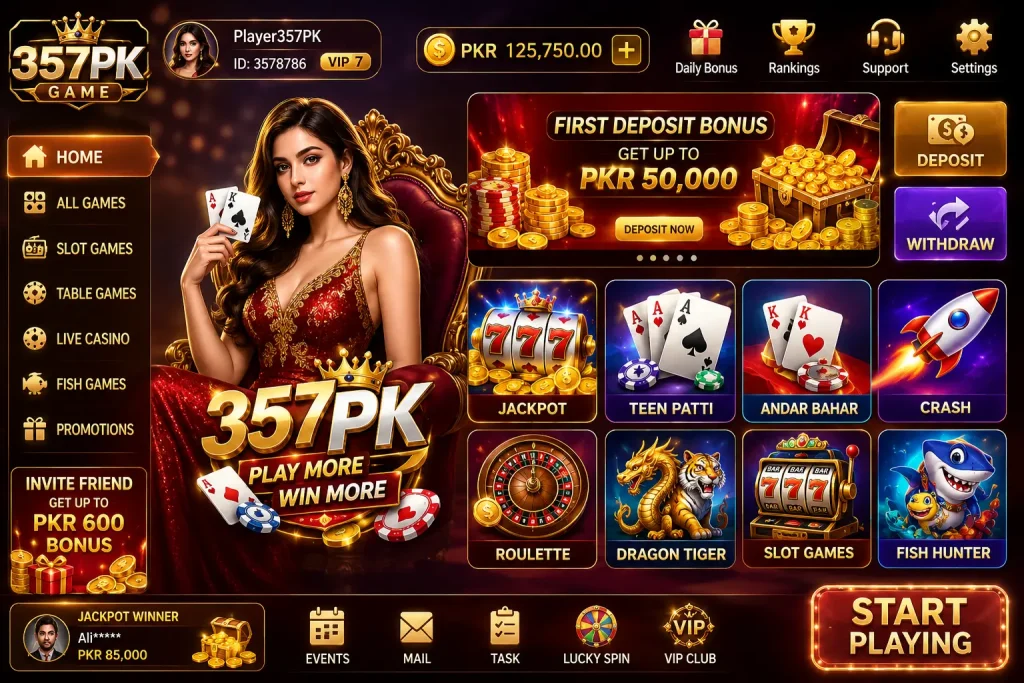 357PK Game interface screenshot image