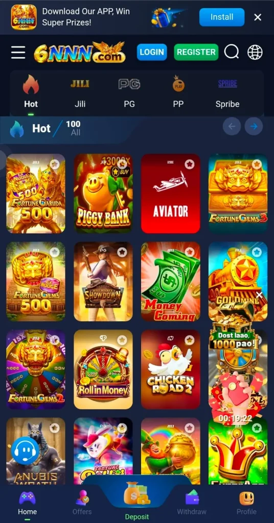 6nnn Game interface screenshot image