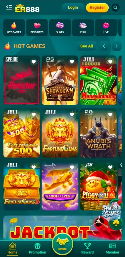 ER888 Game Dashboard image.