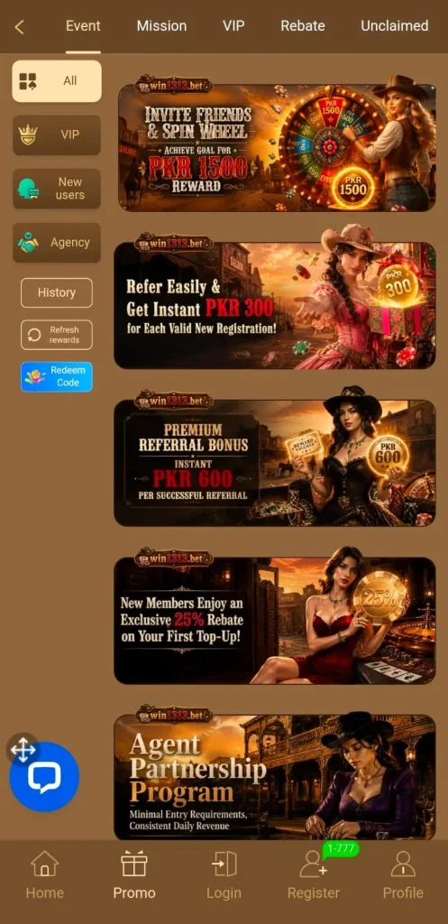 Win1313 Game Daily Bonuses