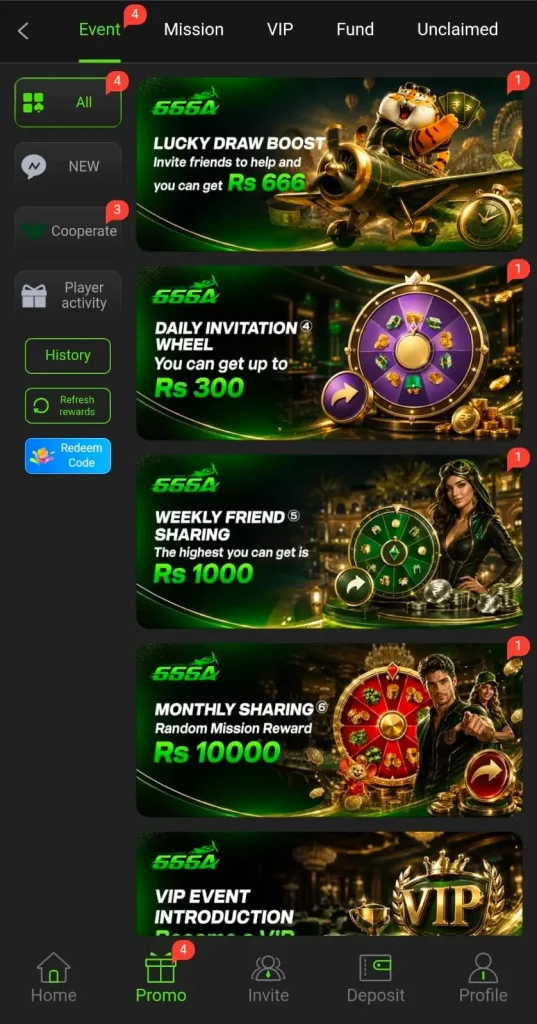 666A Games Daily Bonuses
