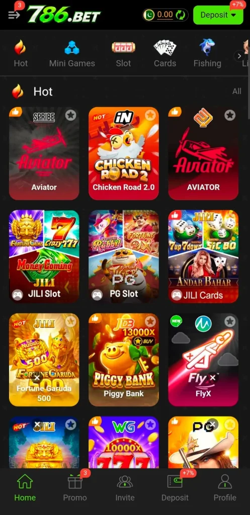 786Bet Game interface screenshot image