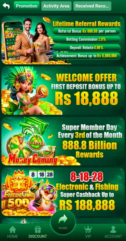 88Bbet Game Daily Bonuses