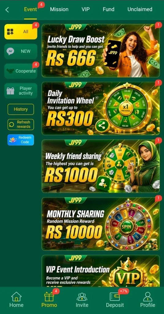 JJ99 Game Daily Bonuses