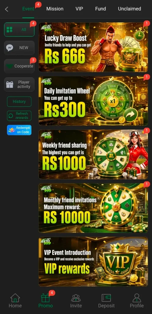 Jeeto999 Game Daily Bonuses