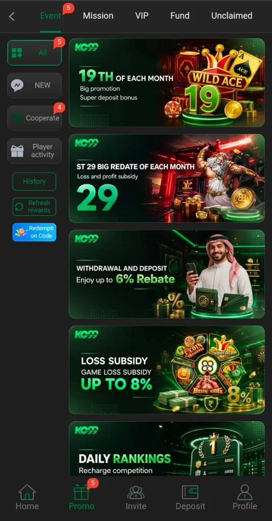 KC99 Game Daily Rewards