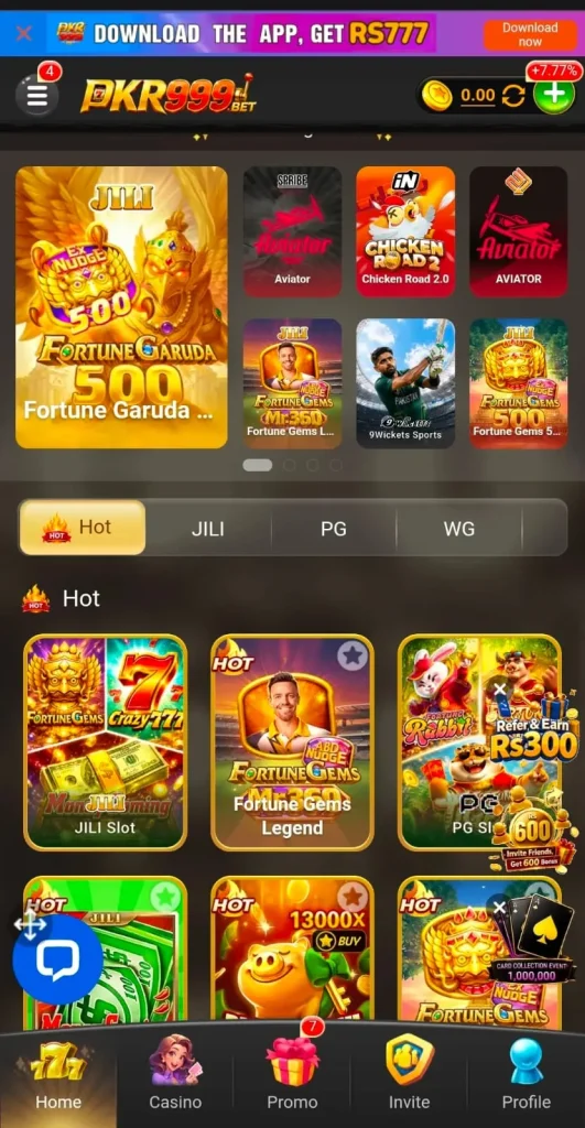 PKR999 Game interface screenshot image