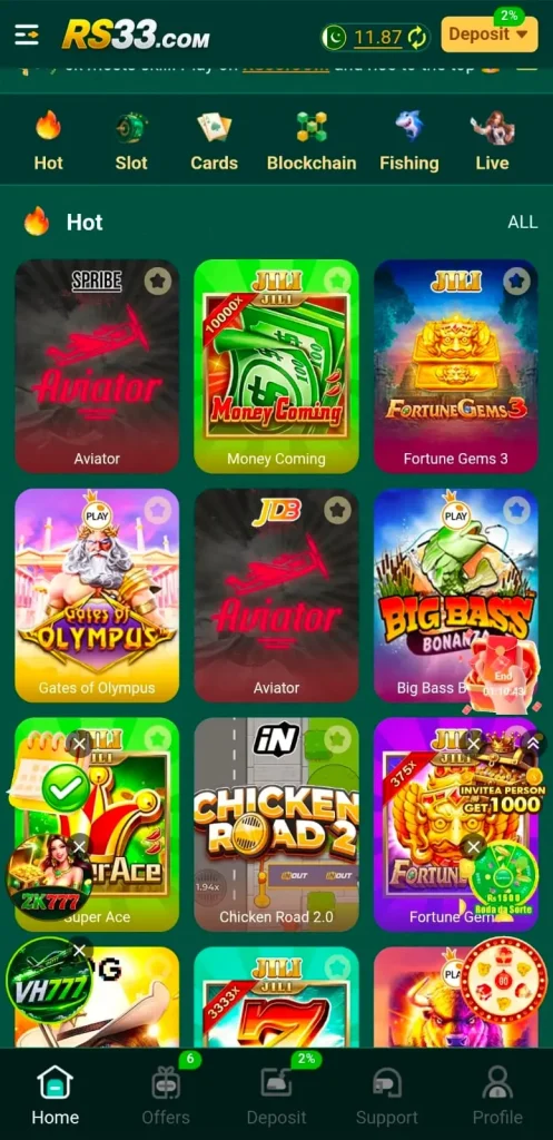 RS33 Game Apk interface screenshot image