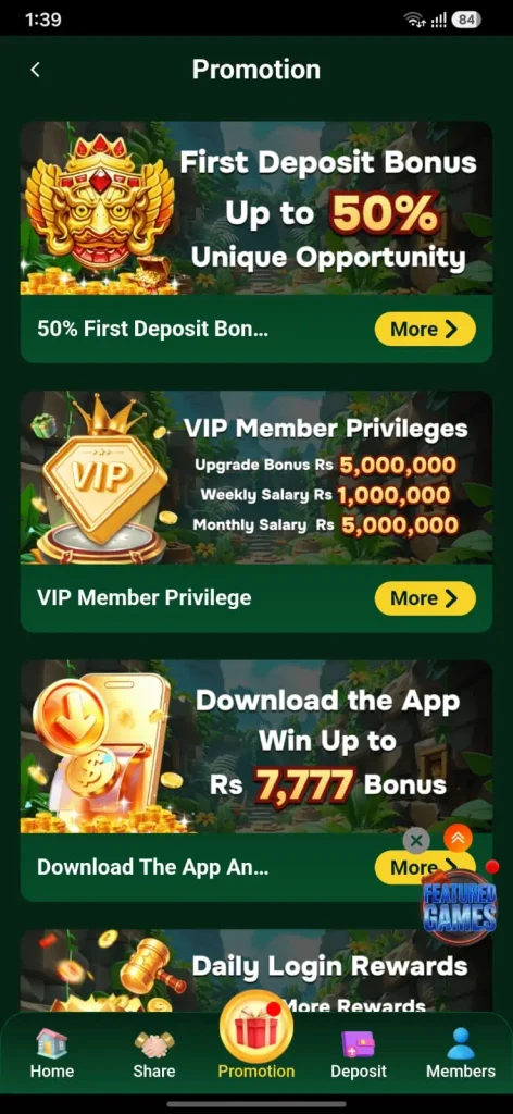 C7777 Game Daily Bonuses