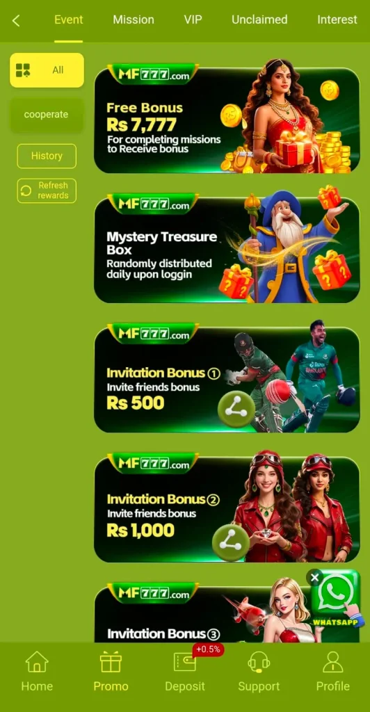 MF777 Game Daily Massive Rewards