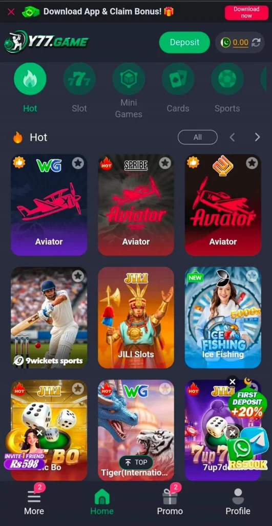 Y77 Game Dashboard image