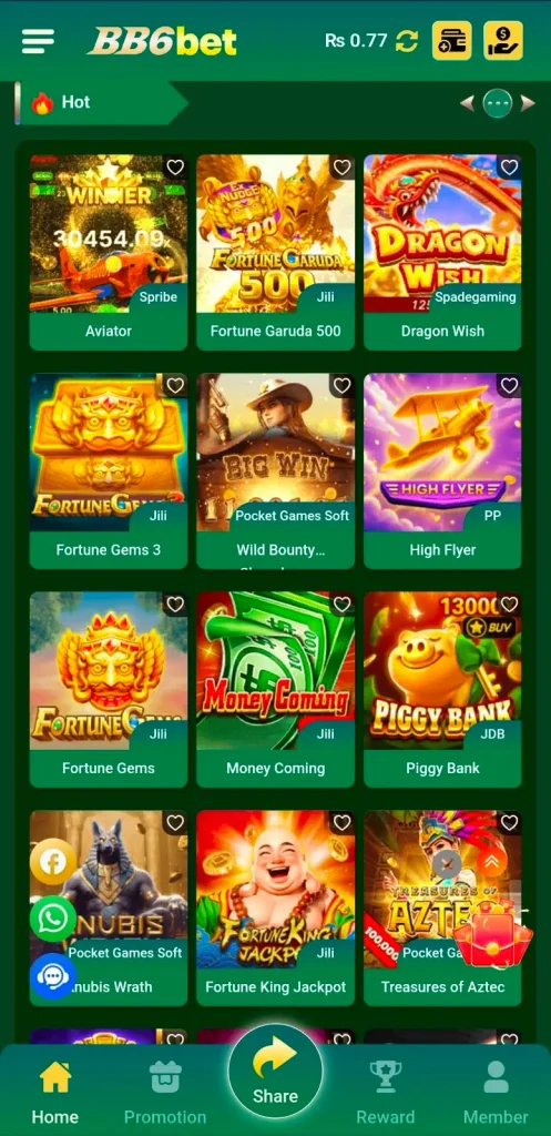 BB6Bet Game Dashboard image